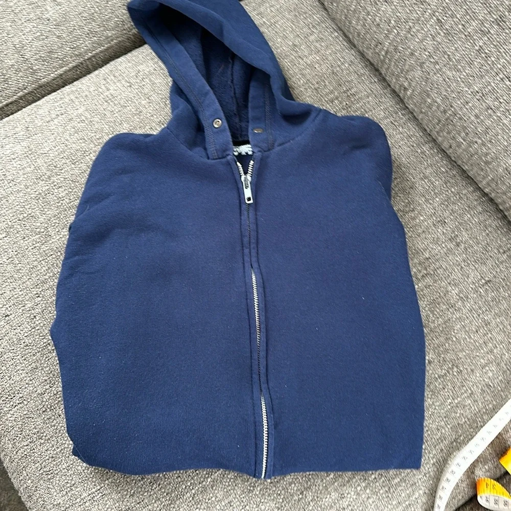 Jerzees Boys Navy Full Zip Hooded Sweatshirt Size 16